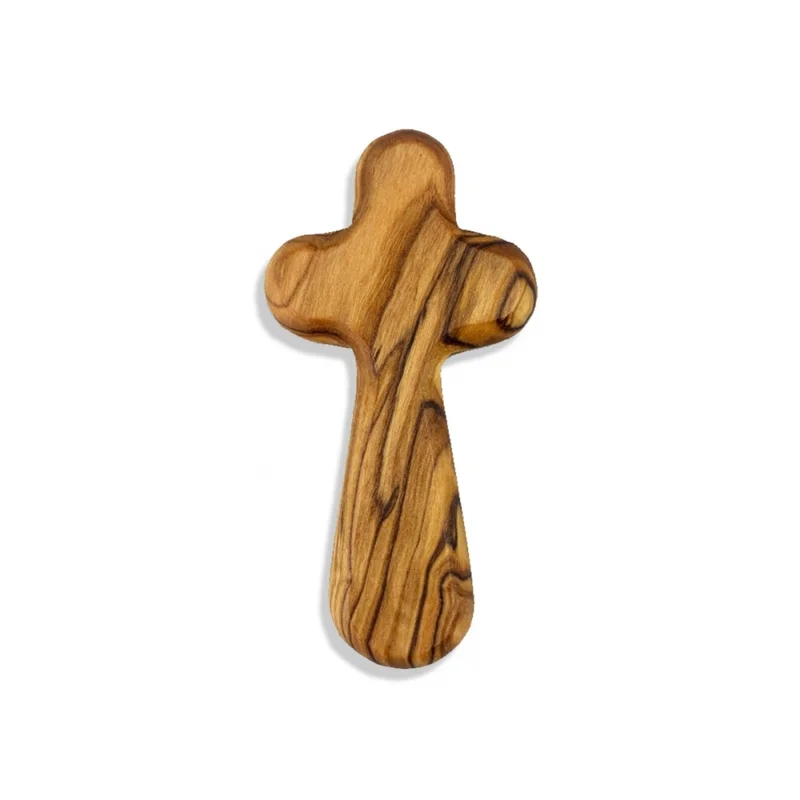 Olivewood Holding Cross (5cm X 3cm)