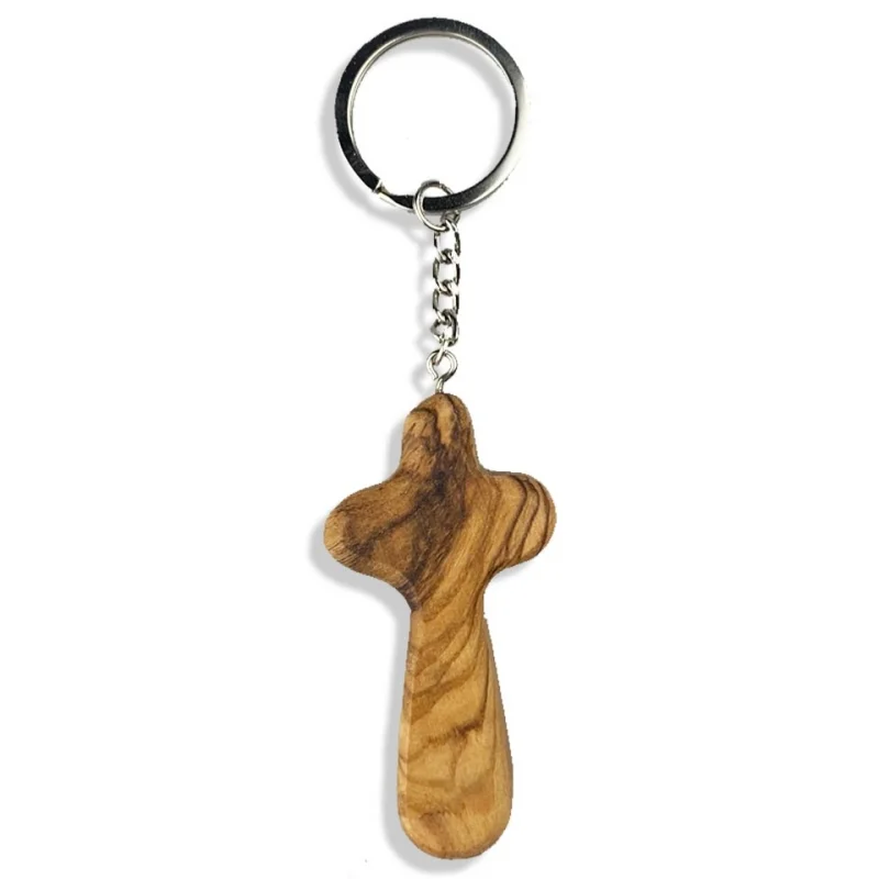Olivewood Holding Cross Keyring 6cm